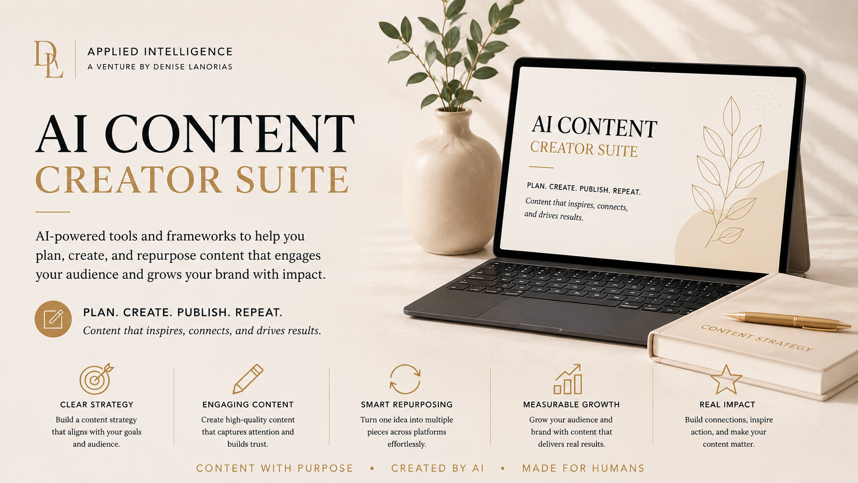 AI Content Creator Suite — Sistemi per creator che vogliono creare contenuti coerenti e di valore con l'AI.